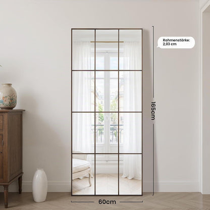 Ganzkörper-Bodenspiegel Bronze 165x60cm – Neigbar & Wandmontage