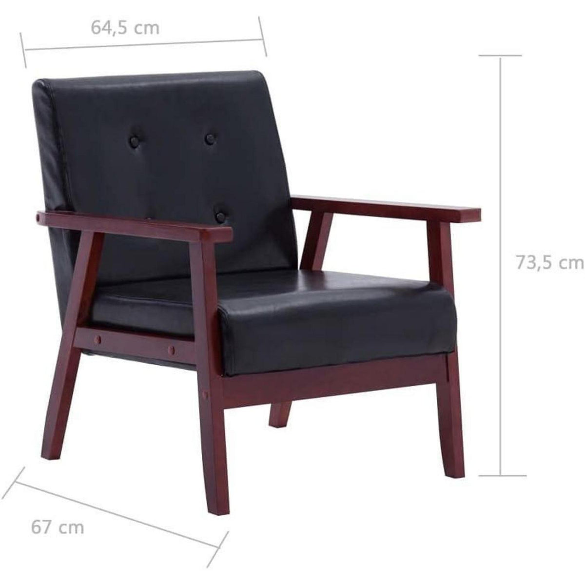 3-TLG. Sofagarnitur Schwarz – Modernes Sofa-Set für Wohnzimmer