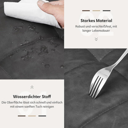 Drehbarer Esszimmerstuhl mit Armlehnen, Grau