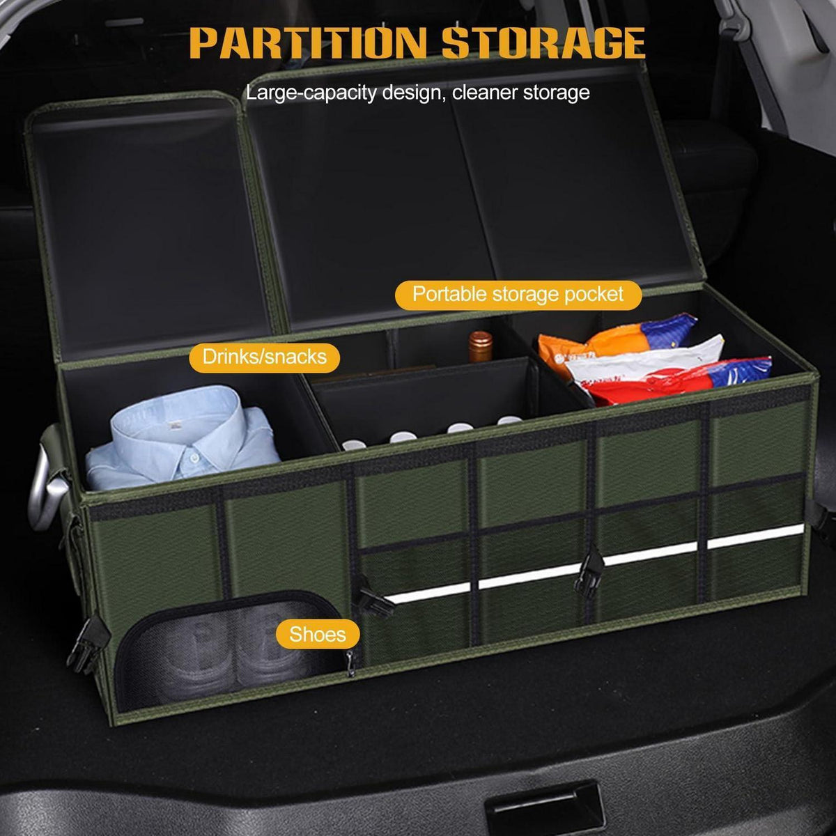 Kofferraum Organizer XL Rot – Faltbar & Wasserdicht