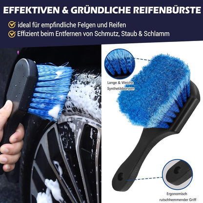 Felgenbürste für Akkuschrauber – Reinigungsset für Felgen & Reifen