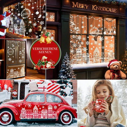 Weihnachts Fensterbilder selbstklebend – 5 Blatt Winterdeko