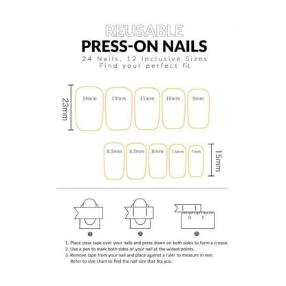 Kurze, grüne & rosa French Press on Nails mit Blumen Design