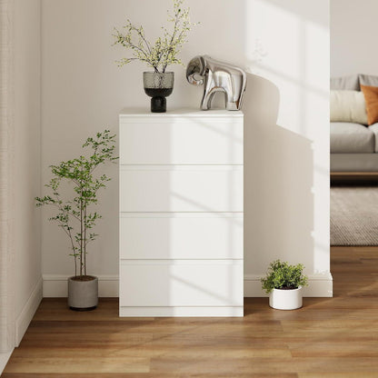 Weiße Kommode mit 4 Schubladen – Modern & Praktisch