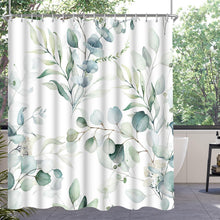 Duschvorhang Textil 160x160 cm Blatt, Wasserabweisend, Waschbar