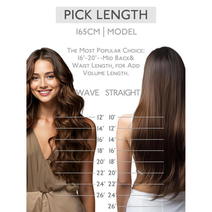 Echthaar Clip-in Extensions – Natürliches Schwarz, 55g, 25cm