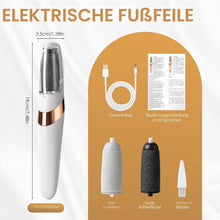 Elektrische Fußfeile Hornhautentferner - Pediküre Set mit 2 Schleifköpfen