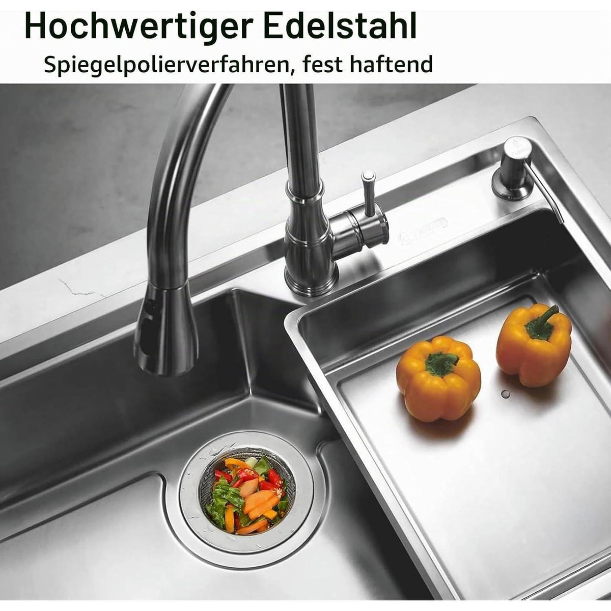 2x Abfluss Sieb Edelstahl – Feinmaschig & Verstopfungsschutz