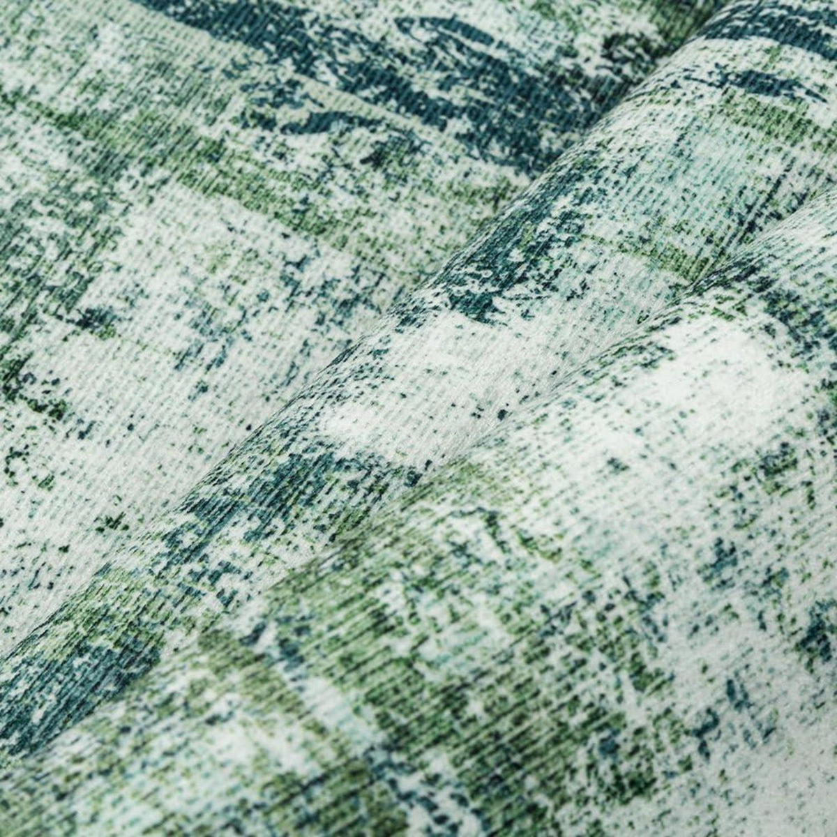Grüner Teppich Wohnzimmer 150x210cm – Waschbar & Rutschfest