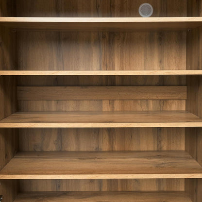 Schuhschrank Holz, Schmal & Hoch, 5 Fächer, Verstellbar