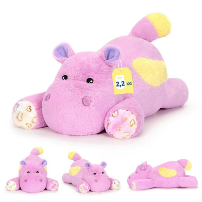 Gewichtetes Nilpferd Kuscheltier 65cm - 2,2 kg Plüschkissen