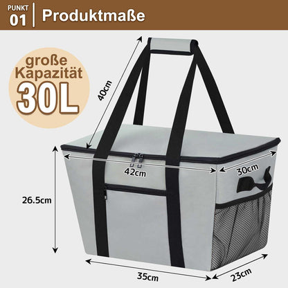 Kühltasche Grau – Groß, Robust & Vielseitig für Picknick & Alltag