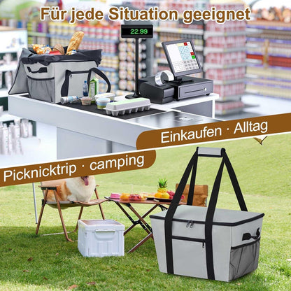 Kühltasche Grau – Groß, Robust & Vielseitig für Picknick & Alltag