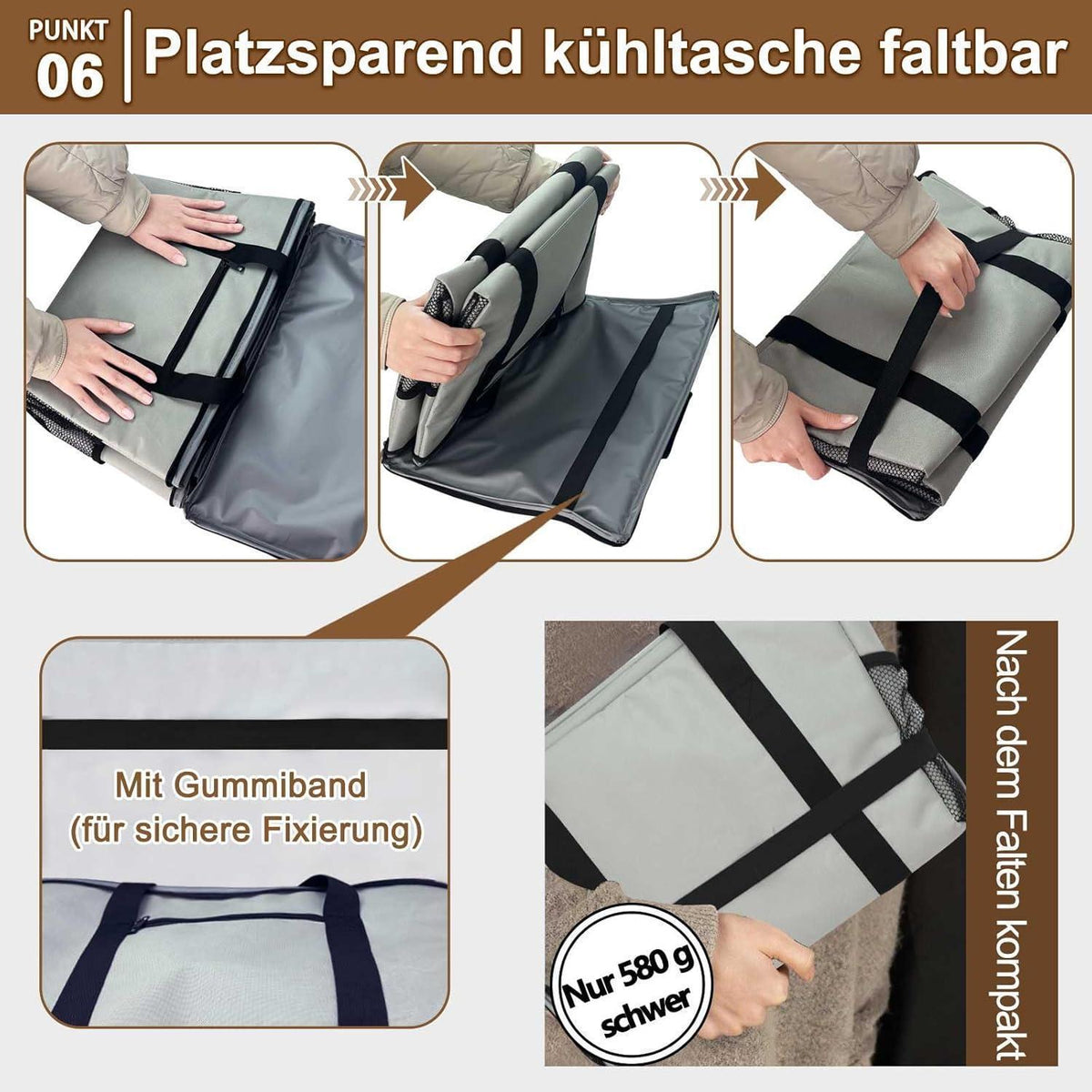 Kühltasche Grau – Groß, Robust & Vielseitig für Picknick & Alltag