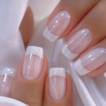 Französische Fingernägel zum Aufkleben – 24 Stück mit Jelly-Gel-Kit