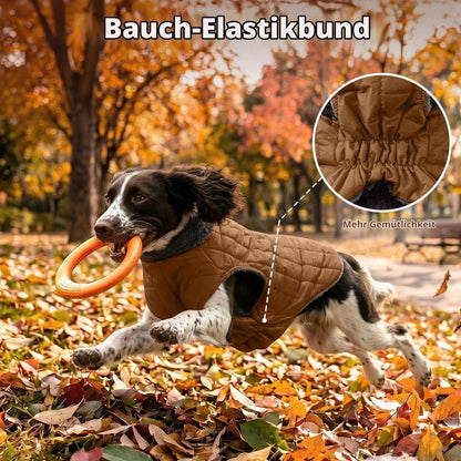Warmer Fleece Hundemantel mit Geschirr & D-Ring – Winterjacke XS