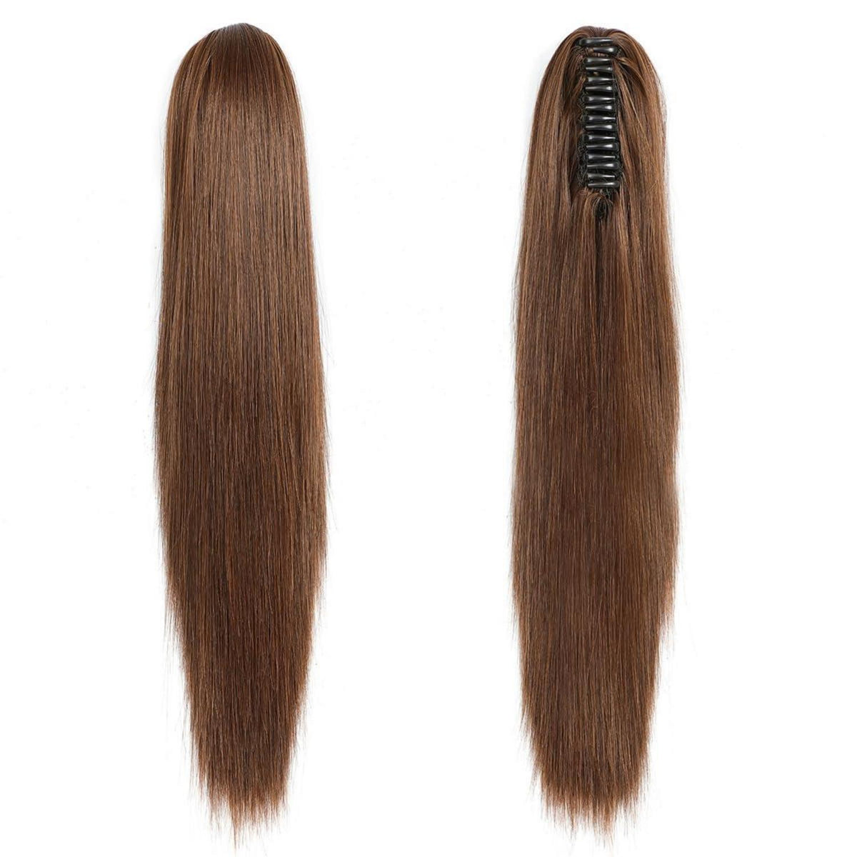 Synthetischer Pferdeschwanz Clip-in, Mittelbraun, 40cm