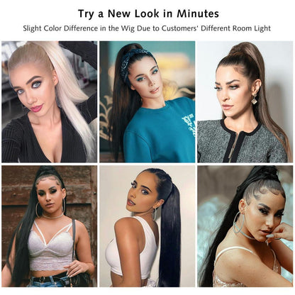 Synthetischer Pferdeschwanz Clip-in, Mittelbraun, 40cm