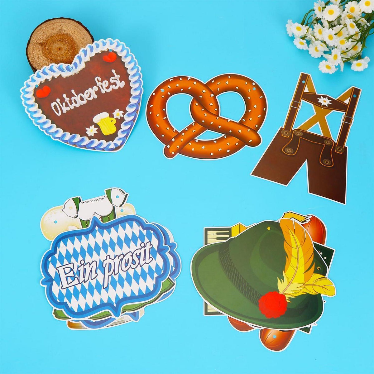 Berfest Girlande Deko 2er-Set | Bayerische Bunting Banner Oktoberfest