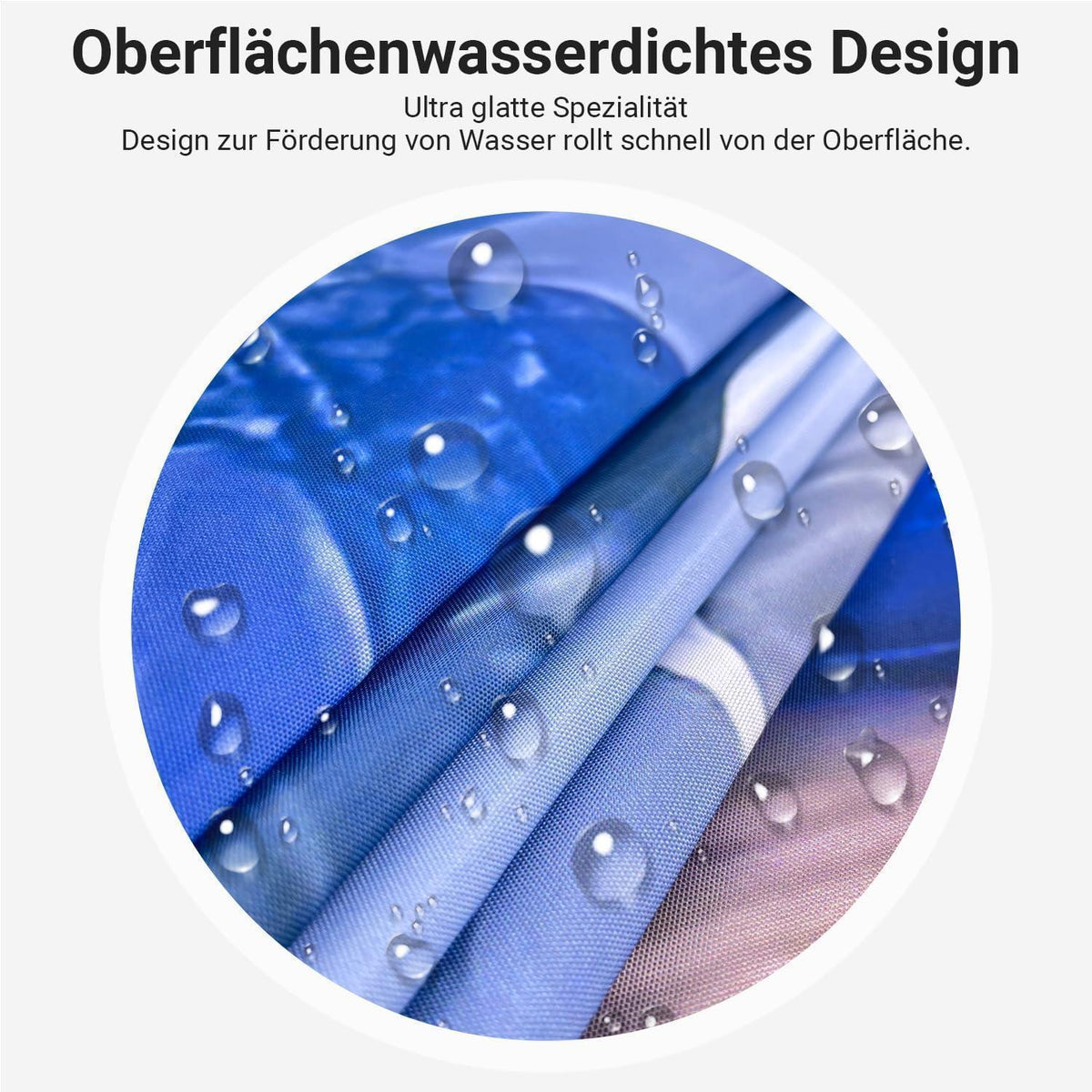 Duschvorhang blauer Vogel 240x200 cm | Wasserabweisend & Antischimmel