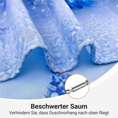 Duschvorhang blauer Vogel 240x200 cm | Wasserabweisend & Antischimmel