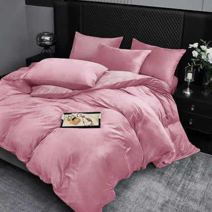 Flauschige Winterbettwäsche 220x240 Rosa – Warm & Kuschelig