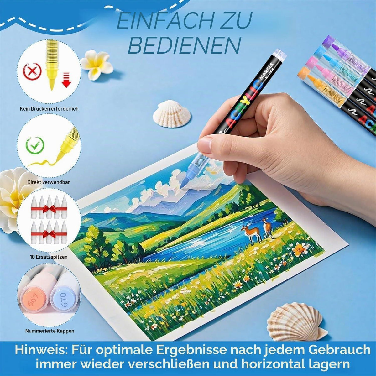 Acrylstifte Set 288 Farben – Vielseitige Marker für Kunst & DIY