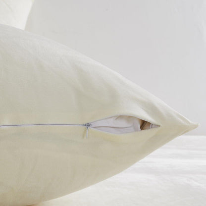 Flauschige Winterbettwäsche 200x220 Beige Creme 3-teilig