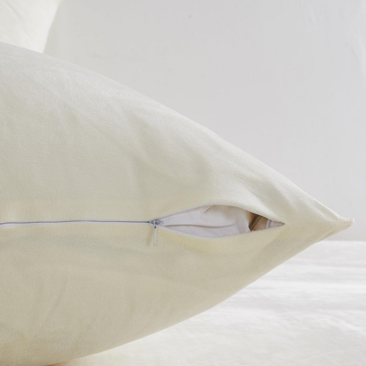 Flauschige Winterbettwäsche 220x240 Beige Creme 3-teilig