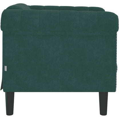 Dunkelgrüner Samt Sessel – Moderner Wohnzimmer Couch
