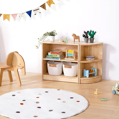 Kinderregal Holz Eckregal Spielzeugschrank 2 Ebenen 30x30x60cm