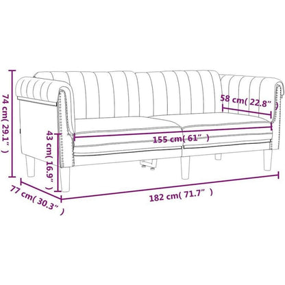 2-Sitzer Sofa Gelb Samt – Moderner Akzentstuhl mit Kissen