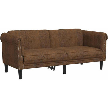 2-Sitzer Sofa Braun Kunstleder – Gemütlicher Sessel für Wohnzimmer