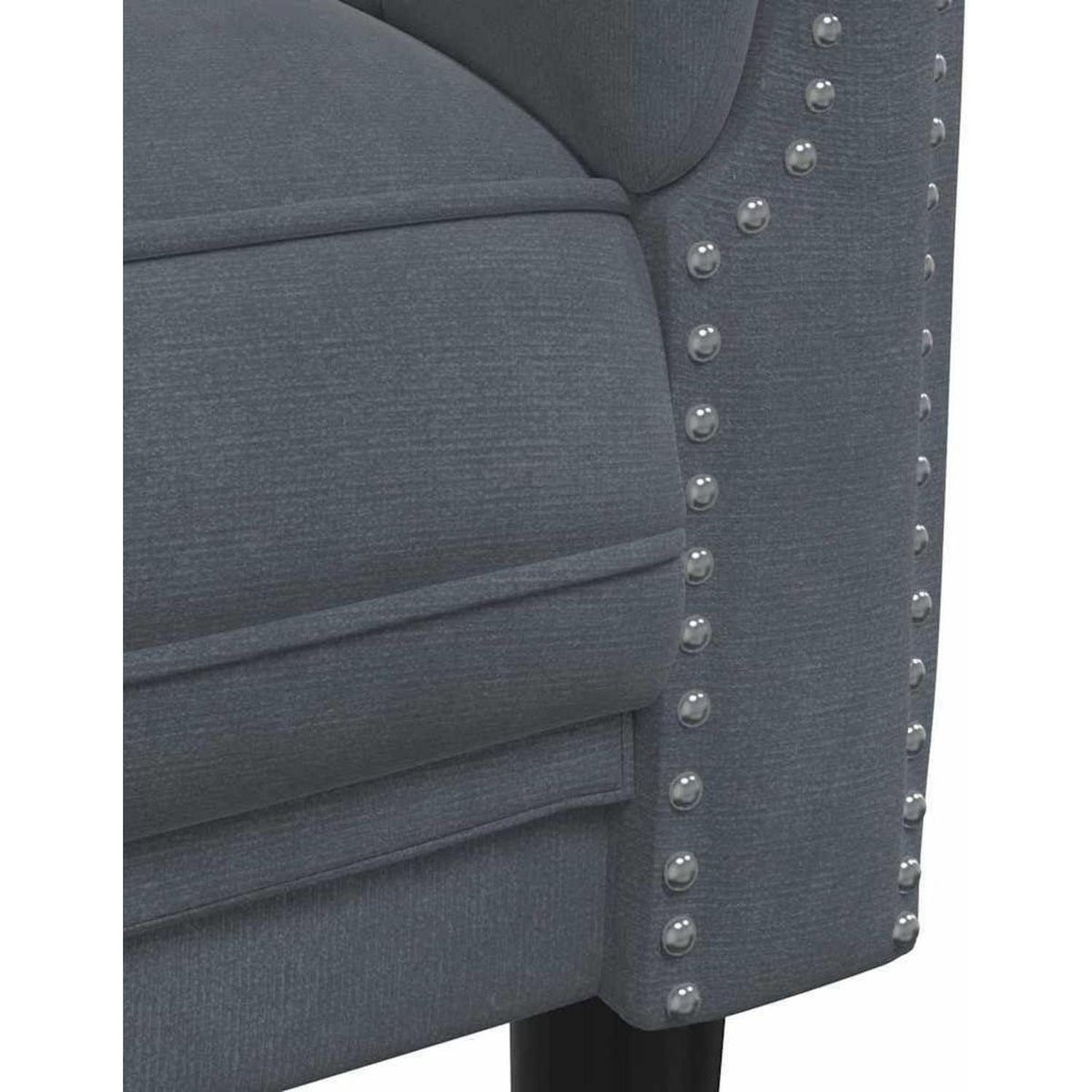 3-Sitzer Sofa Dunkelgrau Samt Modern mit Kissen