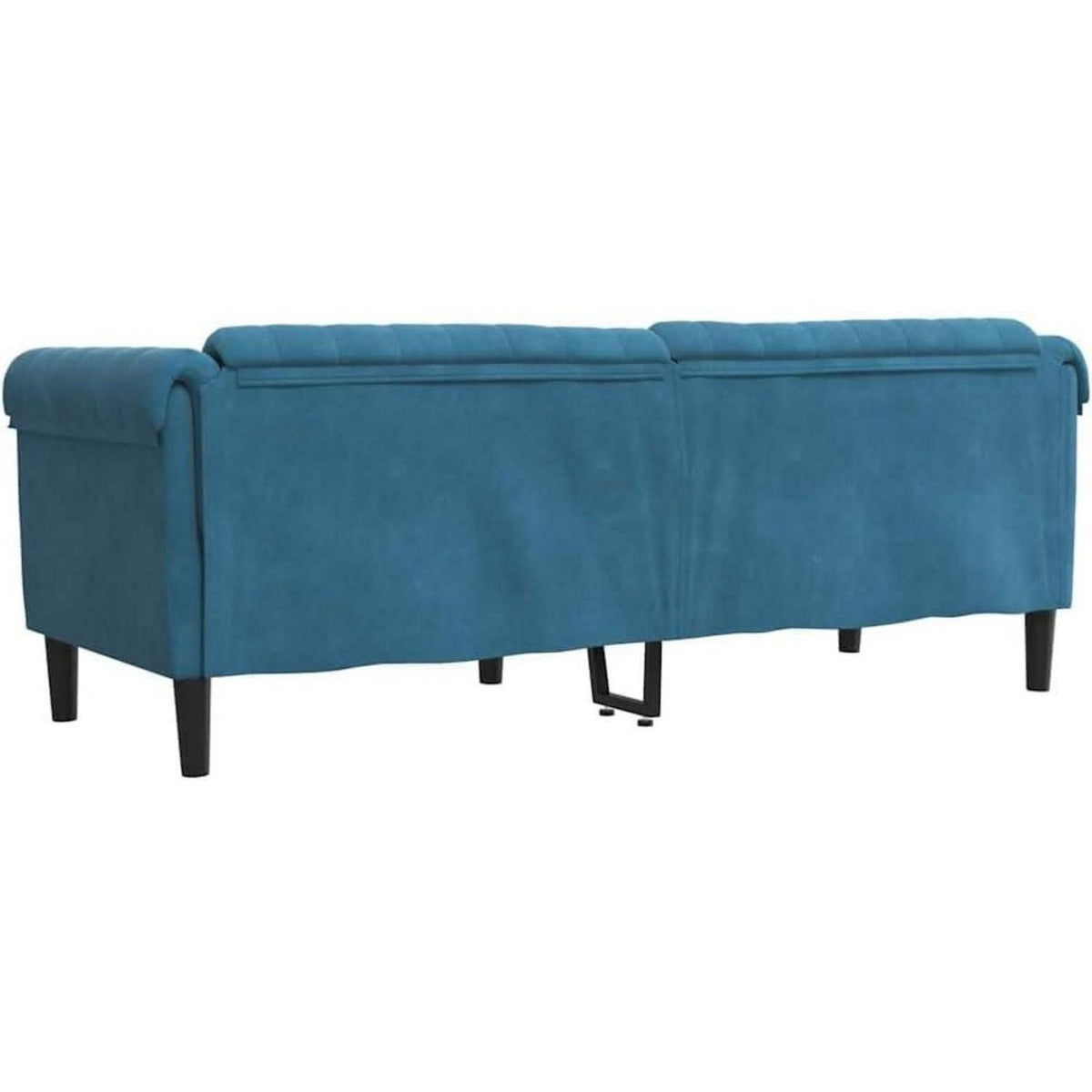 3-Sitzer Sofa Blau Samt – Schlafsofa mit Memory Schaum