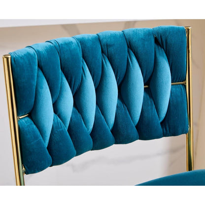 Barhocker Set 4er – Drehbar, Höhenverstellbar, Samt Teal