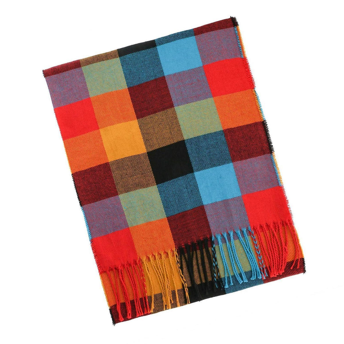 Karierter Schal Damen Herren, Tartan Winterschal 190cm, warm & weich