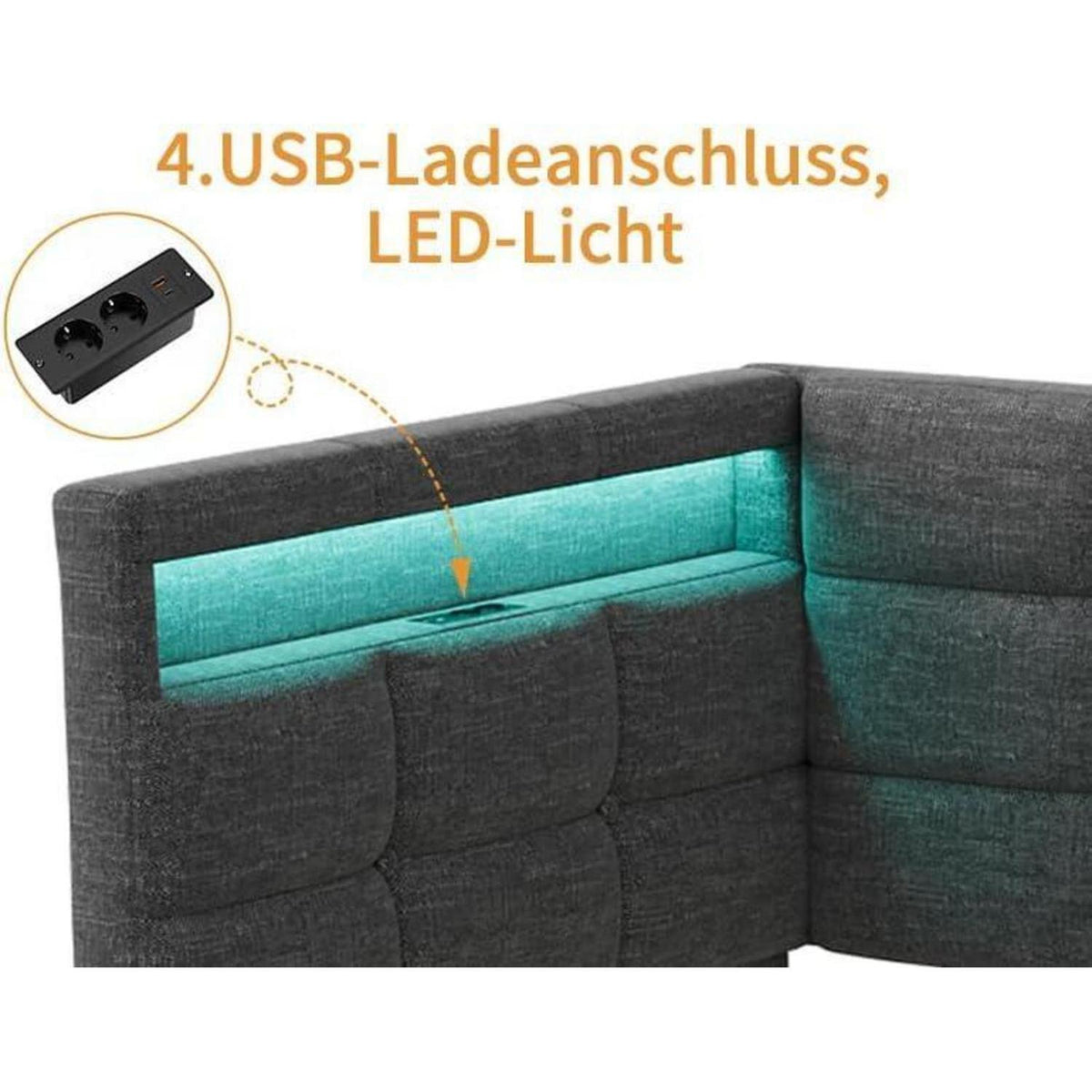 Schlafsofa 90x200/180x200 cm mit Lattenrost & Auszug