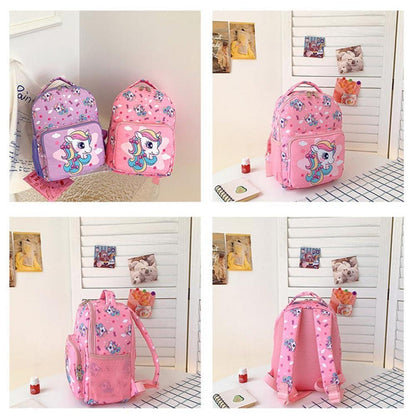 Einhorn Kinderrucksack personalisierbar – Kawaii Schulrucksack Mädchen