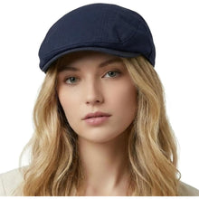 Herren Schiebermütze Sommer – Vintage Flatcap Marineblau M-L