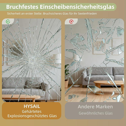 Großer Rechteckiger Standspiegel Schwarz – HD-Reflexion, 190x85cm