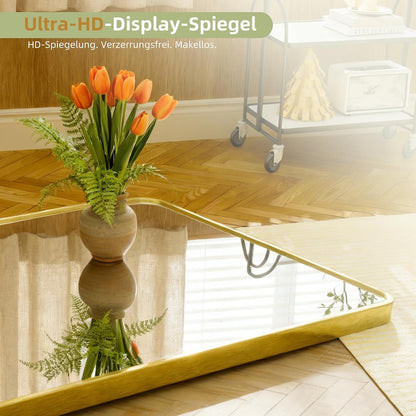Großer Rechteckiger Standspiegel – HD-Reflexion, Gold 180x75cm