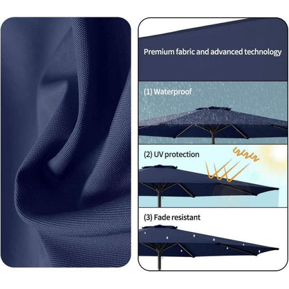 Sonnenschirm Ersatzbezug 400cm Champagner UV80+ 8 Streben