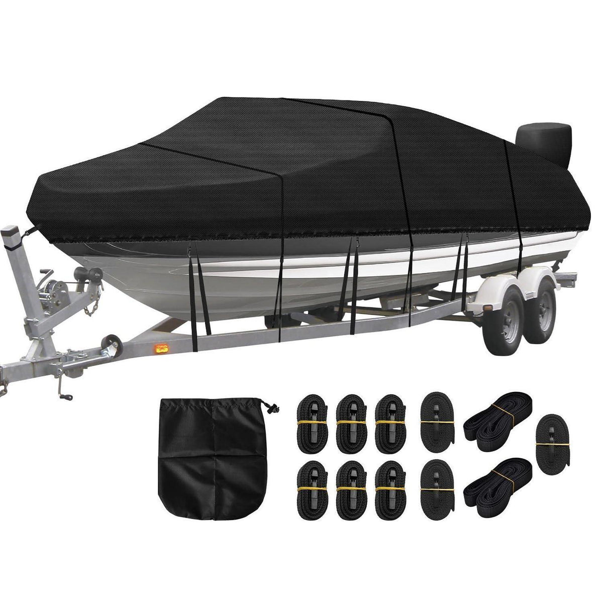Wasserdichte Bootsplane 14-16ft – Abdeckplane für V-Rumpfboote