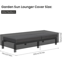 Gartenliege Abdeckung 200x70x30cm – Wasserdicht & UV-Schutz