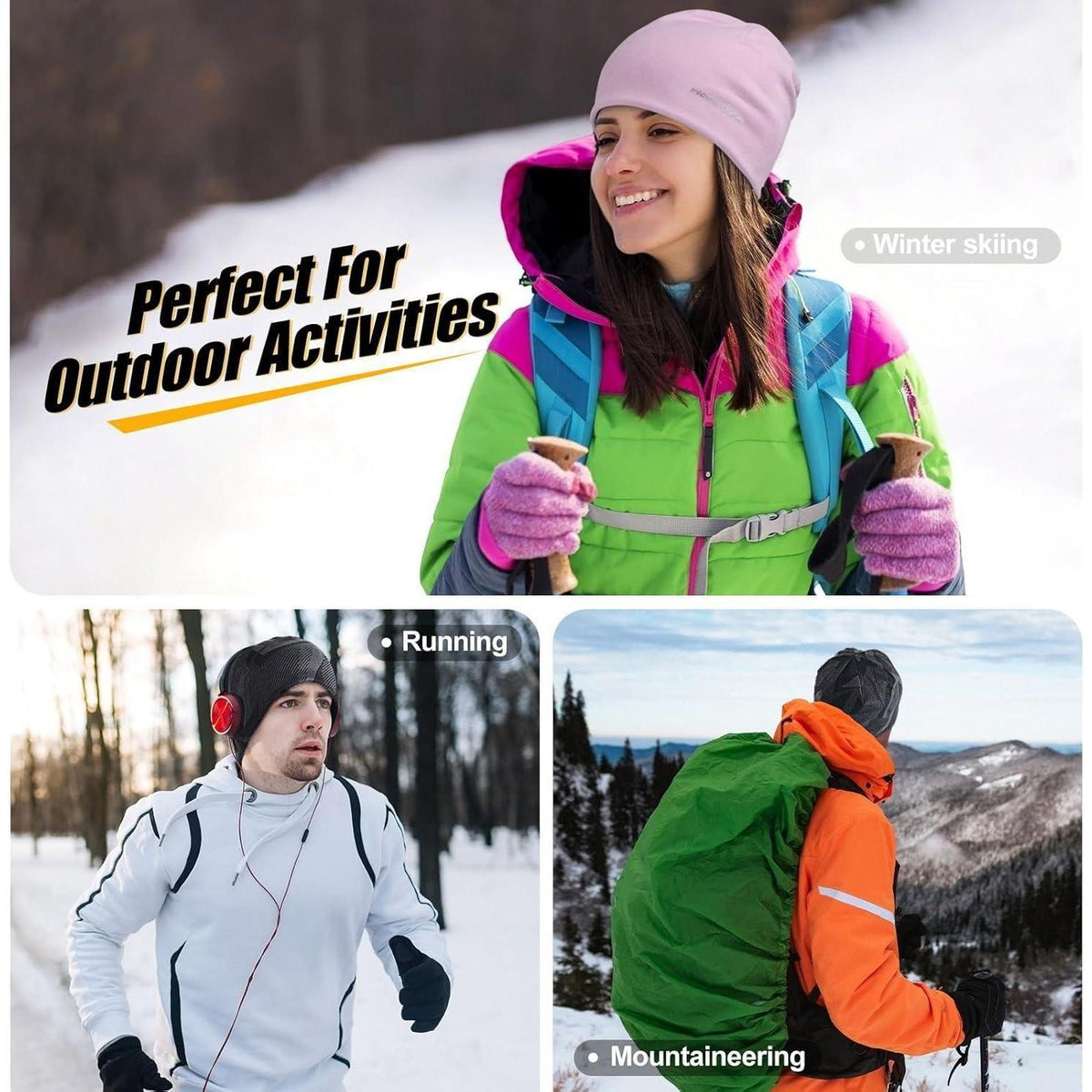 Warme Laufmütze für Herren Damen – Beanie für Sport & Freizeit