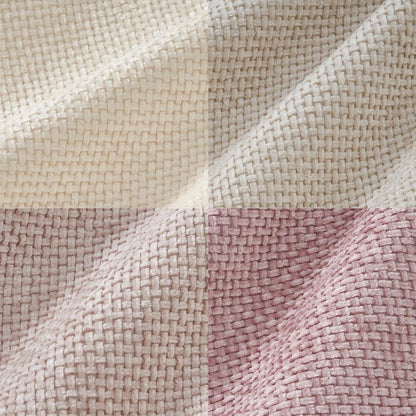 Rosa Chenille Kissenbezug 4er Set 45x45 cm – Zierkissenhüllen