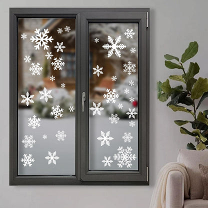 Weihnachtsfensterbilder Schneeflocken – 144 Stück Deko Aufkleber