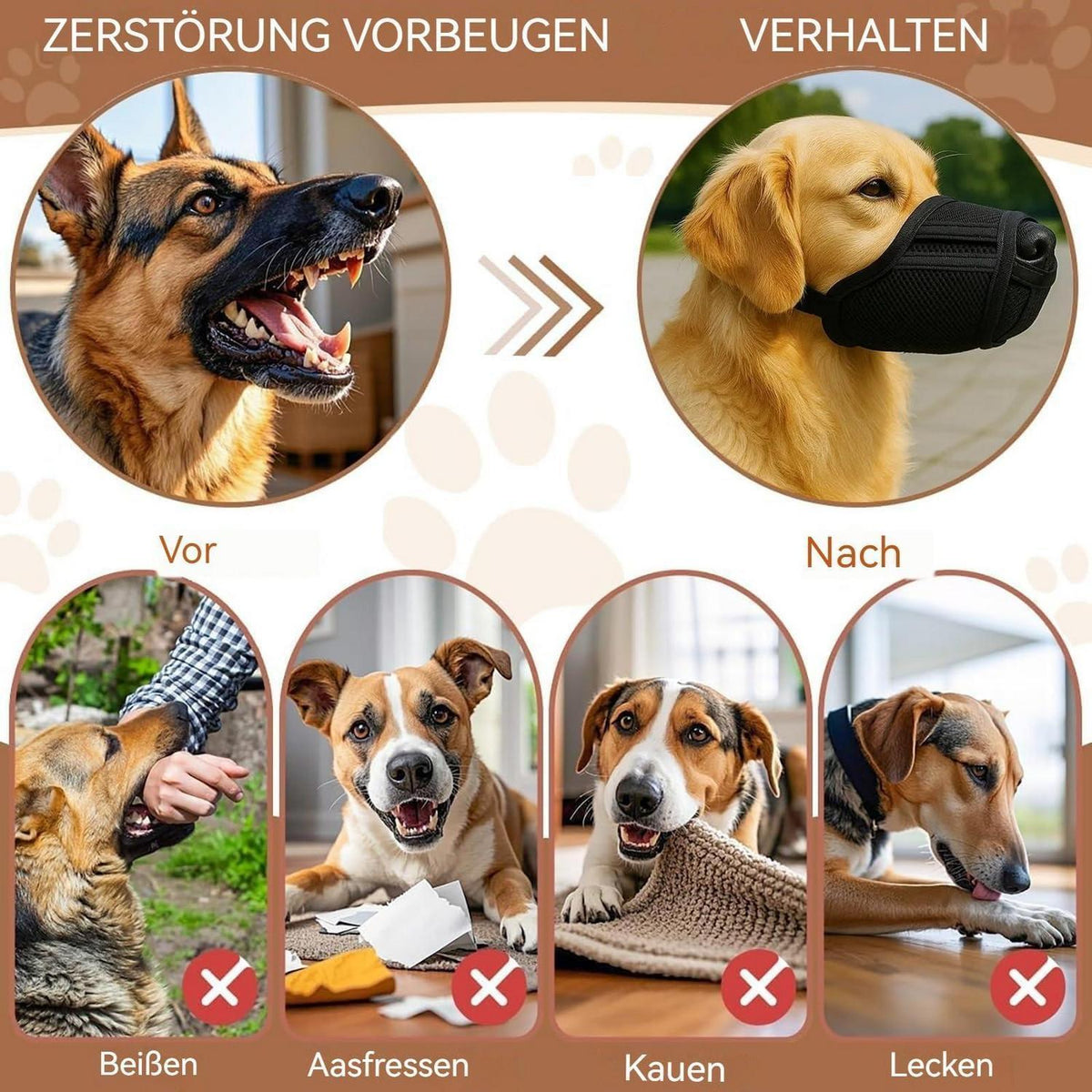 Atmungsaktiver Maulkorb für Hunde – 3D Air Mesh, Blau L