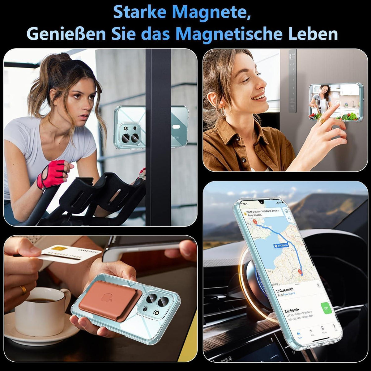 Hülle für Xiaomi Redmi 15C mit 9H Schutzfolie, magnetisch